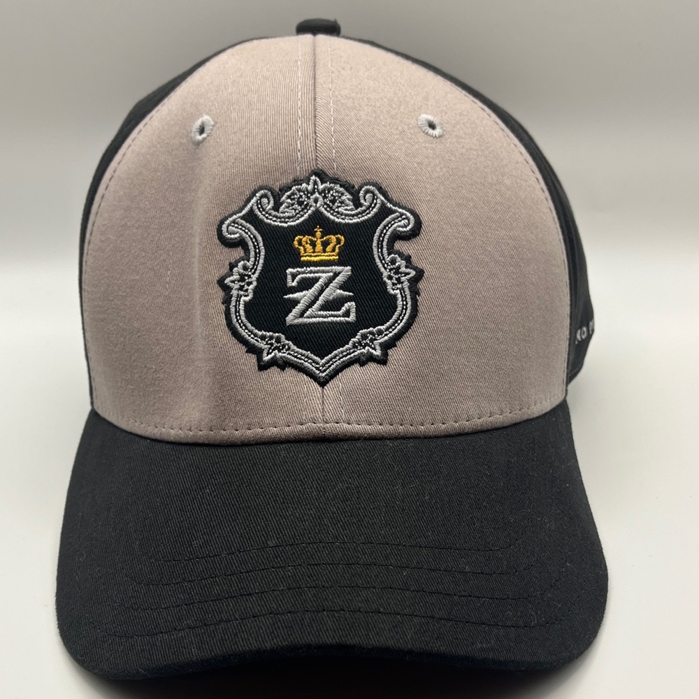 Zino Platinum Cigars 2-Tone Cap in Black & Taupe with Embroidered Branding
